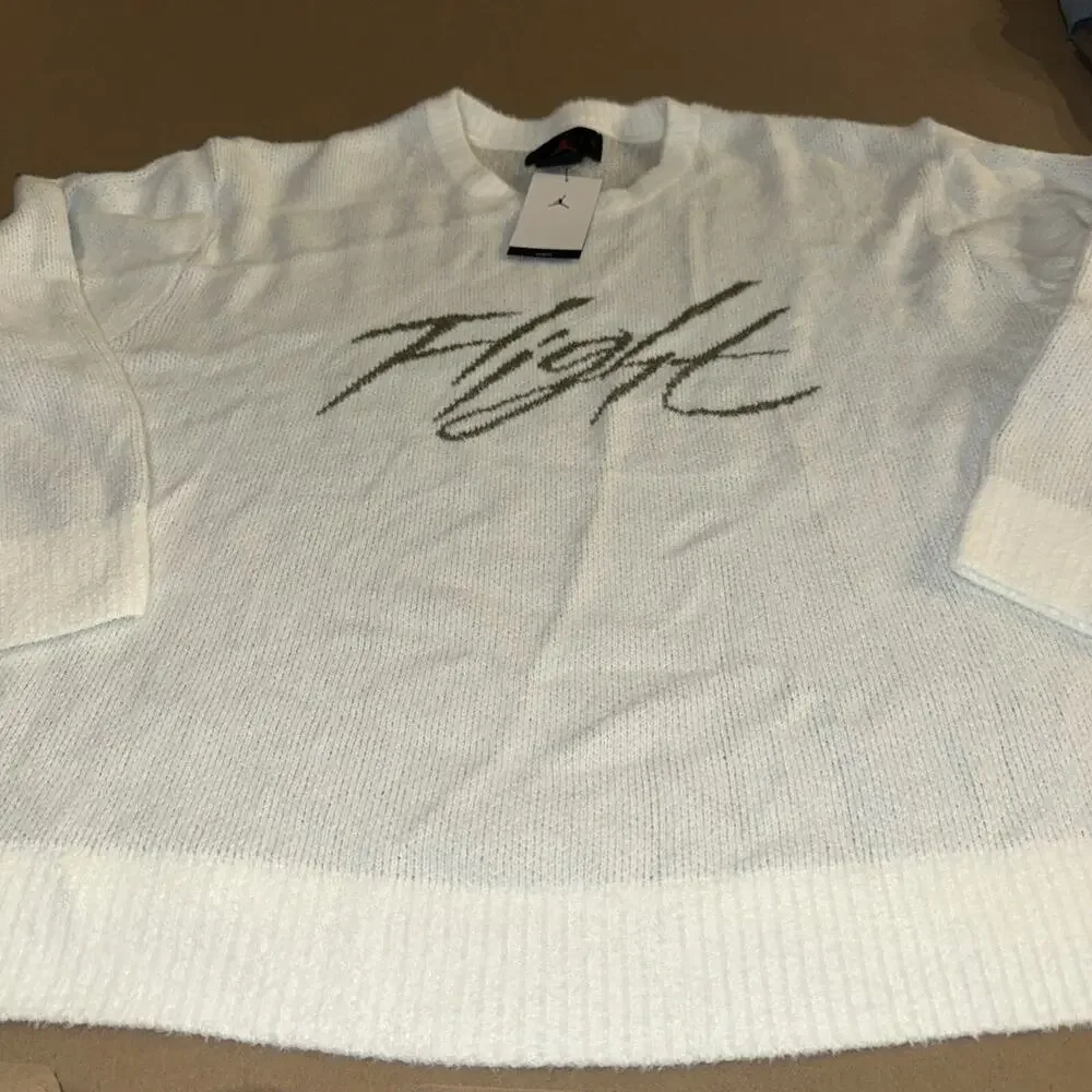 Jordan Flight Men’s XXL Heritage Crop White Jumper Sweater Mens